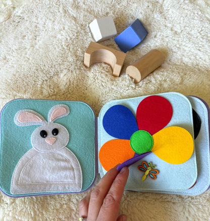 Handmade Felt Quiet Book | Baby Sensory Activity Toy, Montessori Busy Book