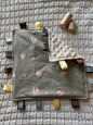 Baseball Baby Tag Blanket | Minky Fleece Sensory Toy (12" Square)