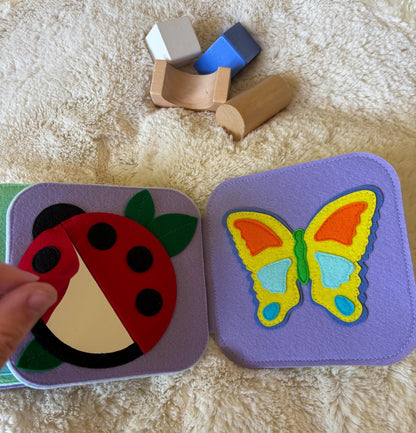 Handmade Felt Quiet Book | Baby Sensory Activity Toy, Montessori Busy Book