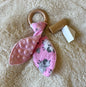 Lamby Love Teething Ring | Wooden Baby Teether | Crinkle Ear Sensory Toy | Handmade Baby Shower Gift