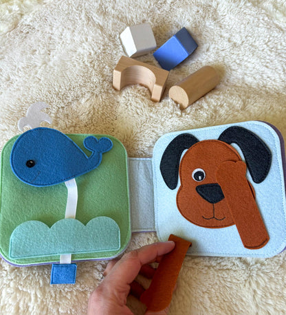 Handmade Felt Quiet Book | Baby Sensory Activity Toy, Montessori Busy Book